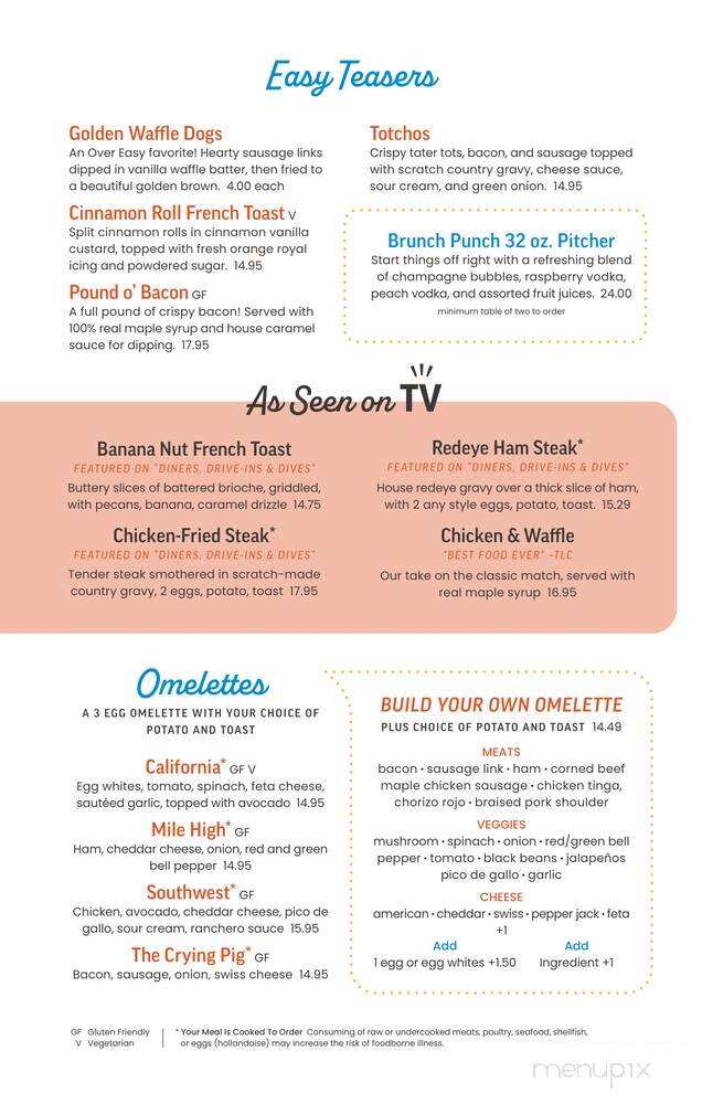 Over Easy - Queen Creek, AZ menu_pic