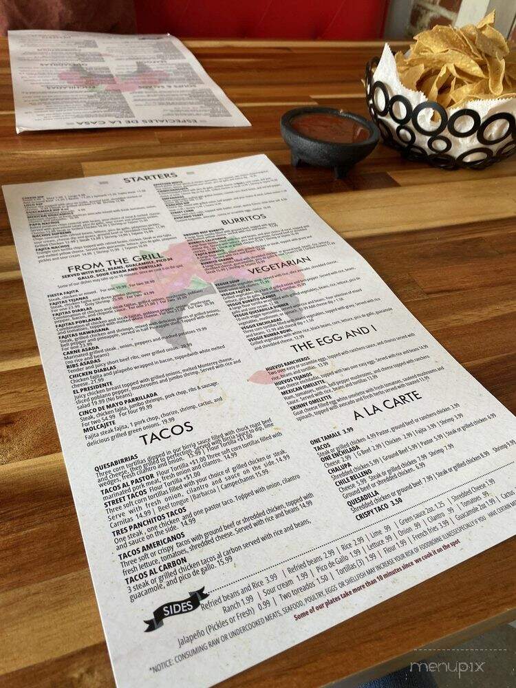 Frida's Cocina & Cantina - Mountain Brook, AL menu_pic