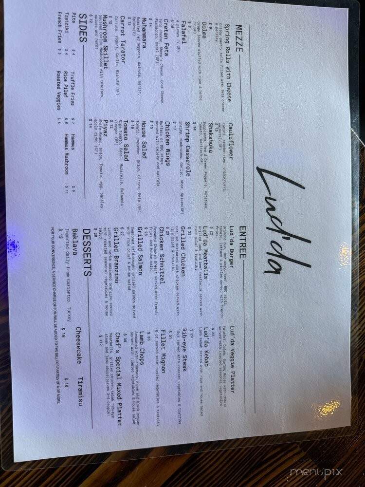Ludda - Los Angeles, CA menu_pic