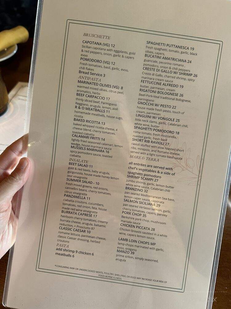 Rosemary & Olive - Indianapolis, IN menu_pic