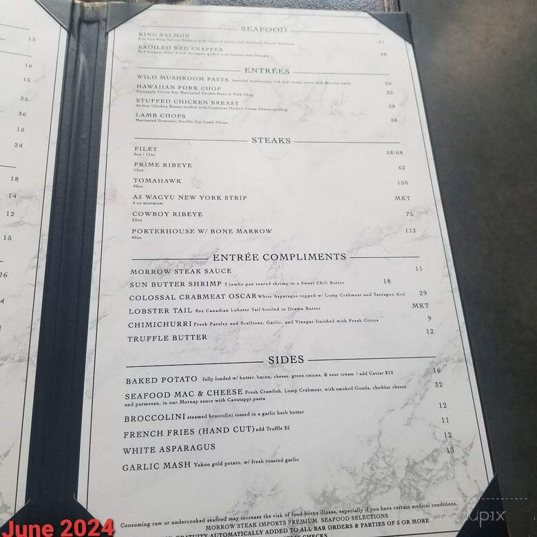 Morrow Steak - New Orleans, LA menu_pic