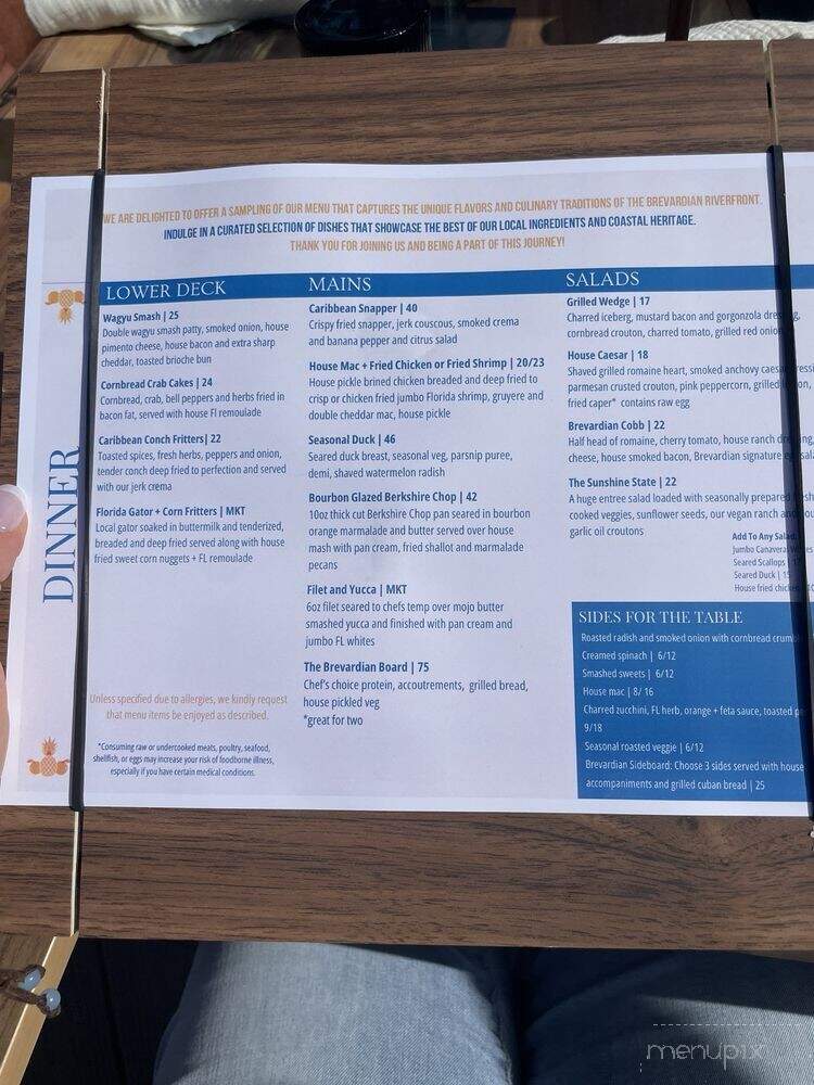 Brevardian Riverfront - Melbourne, FL menu_pic