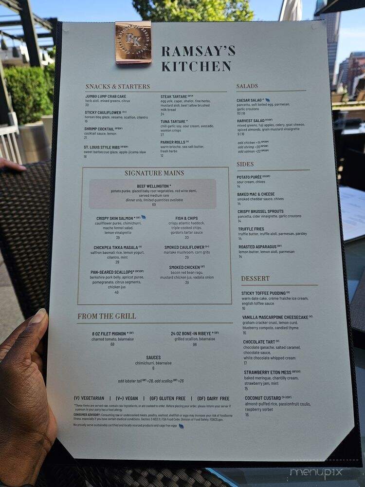 Gordon Ramsay Restaurants - St. Louis, MO menu_pic