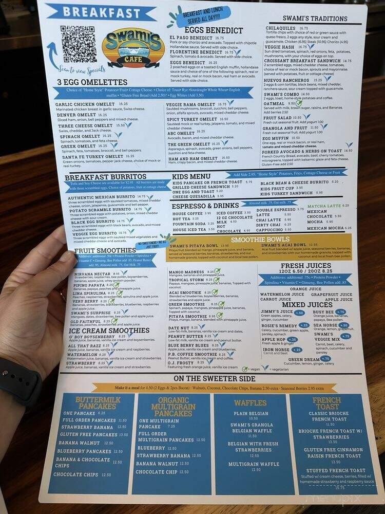 Swamis Cafe - San Diego, CA menu_pic