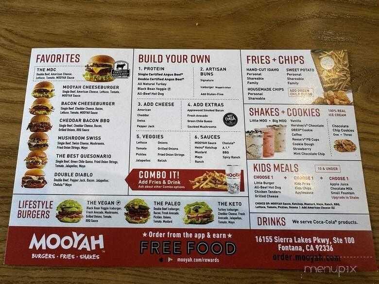 MOOYAH Burgers, Fries & Shakes - Fontana, CA menu_pic