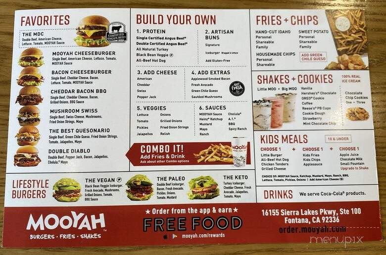 MOOYAH Burgers, Fries & Shakes - Fontana, CA menu_pic
