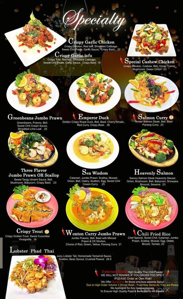 Thai Wisdom Lounge - Edmonds, WA menu_pic