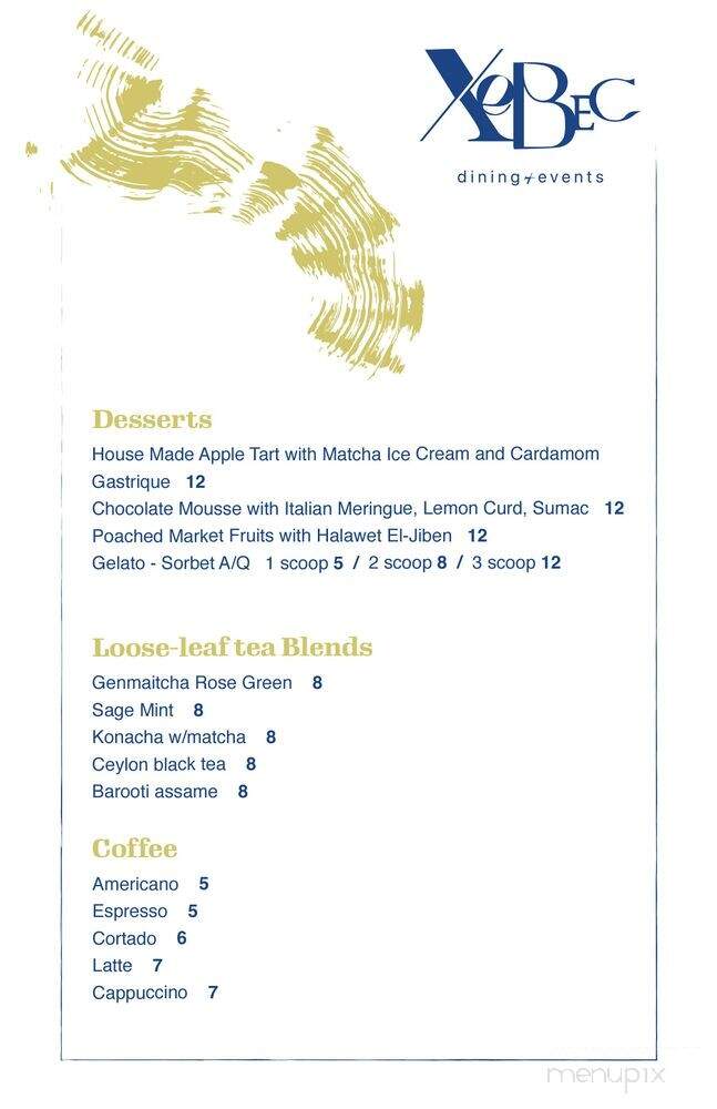 Xebec - San Francisco, CA menu_pic