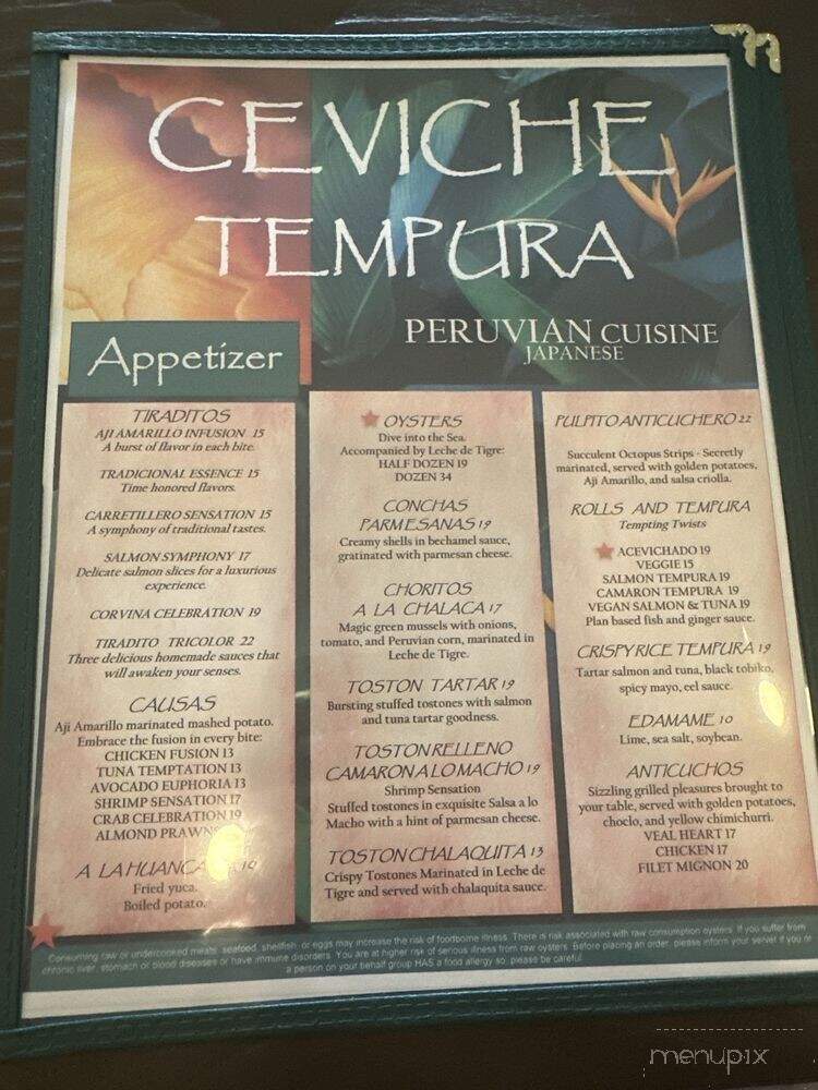 Ceviche Tempura - Miami, FL menu_pic