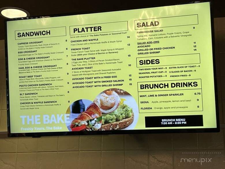 The Bake - Duluth, GA menu_pic