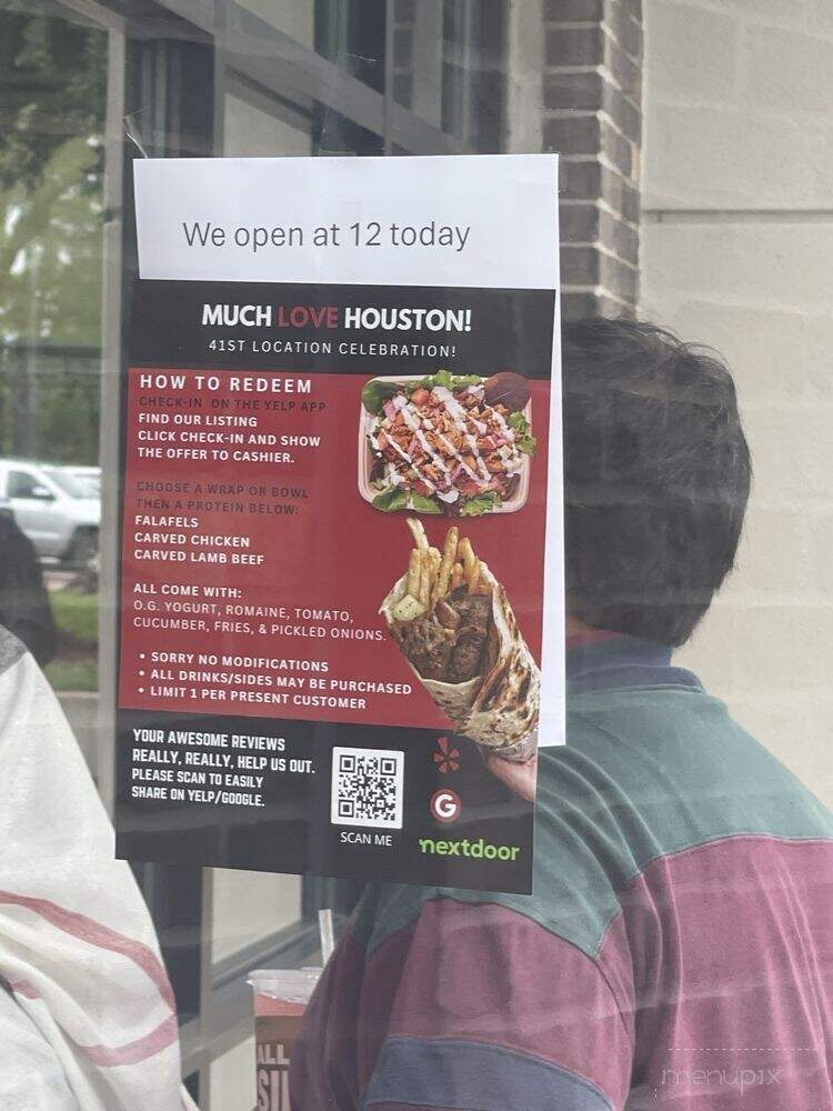 The Kebab Shop - Houston, TX menu_pic