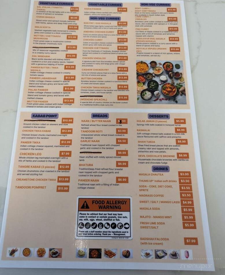 Biryani & Chaat - Rocklin, CA menu_pic