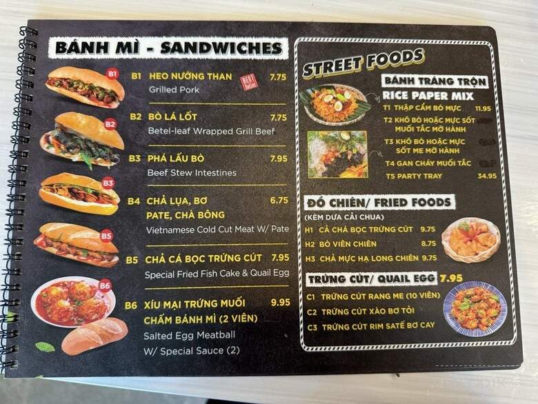 Chu Long - Garden Grove, CA menu_pic