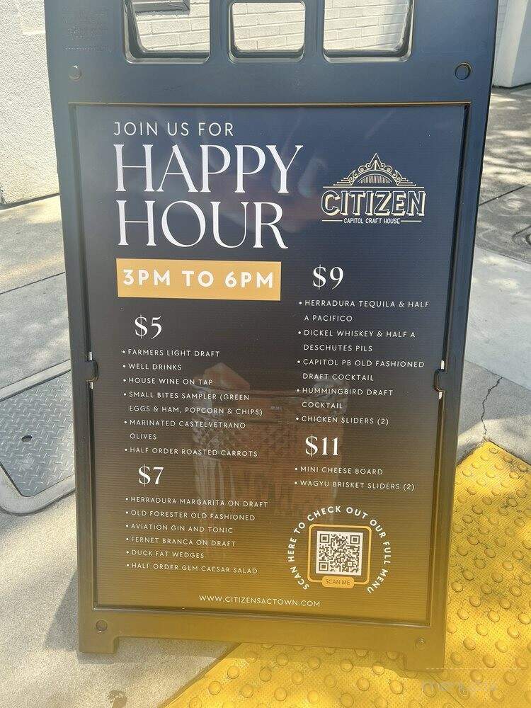 Citizen Capitol Craft House - Sacramento, CA menu_pic