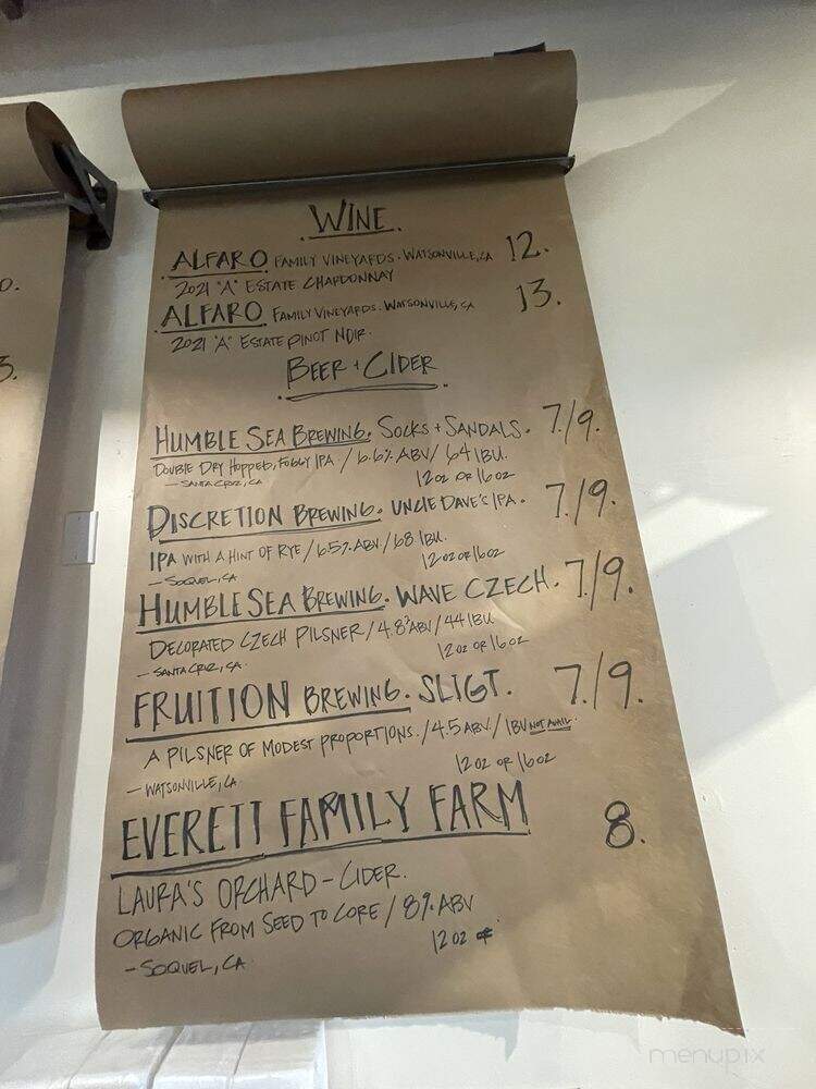Ozzy's Pizzeria - Watsonville, CA menu_pic