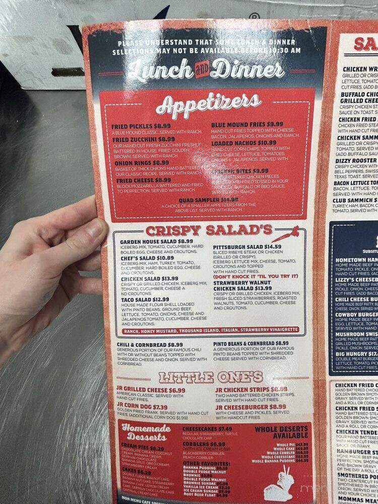 Blue Mound Cafe - Arlington, TX menu_pic