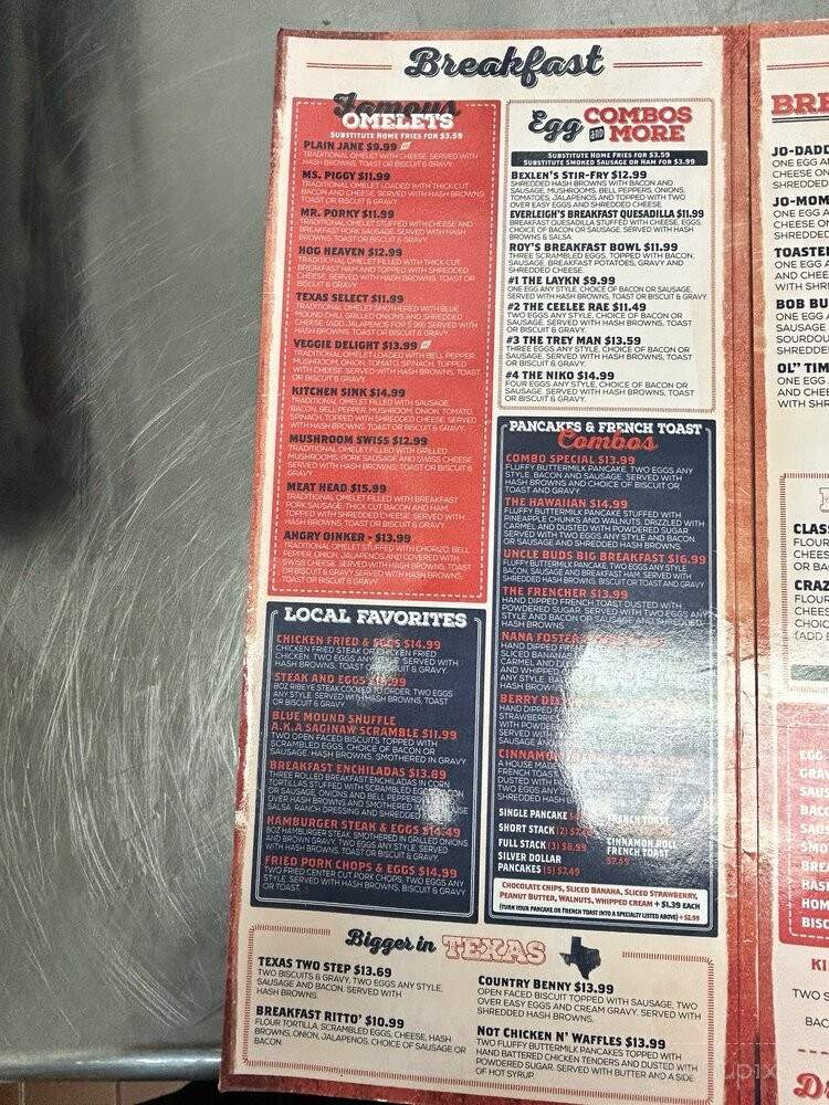 Blue Mound Cafe - Arlington, TX menu_pic