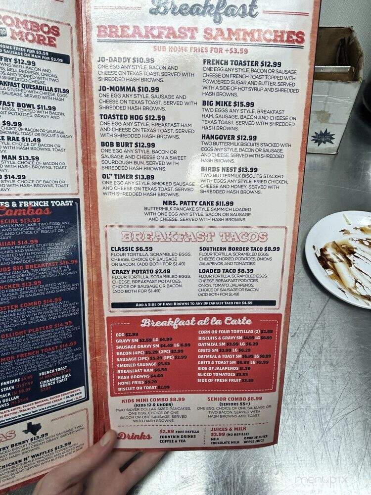 Blue Mound Cafe - Arlington, TX menu_pic