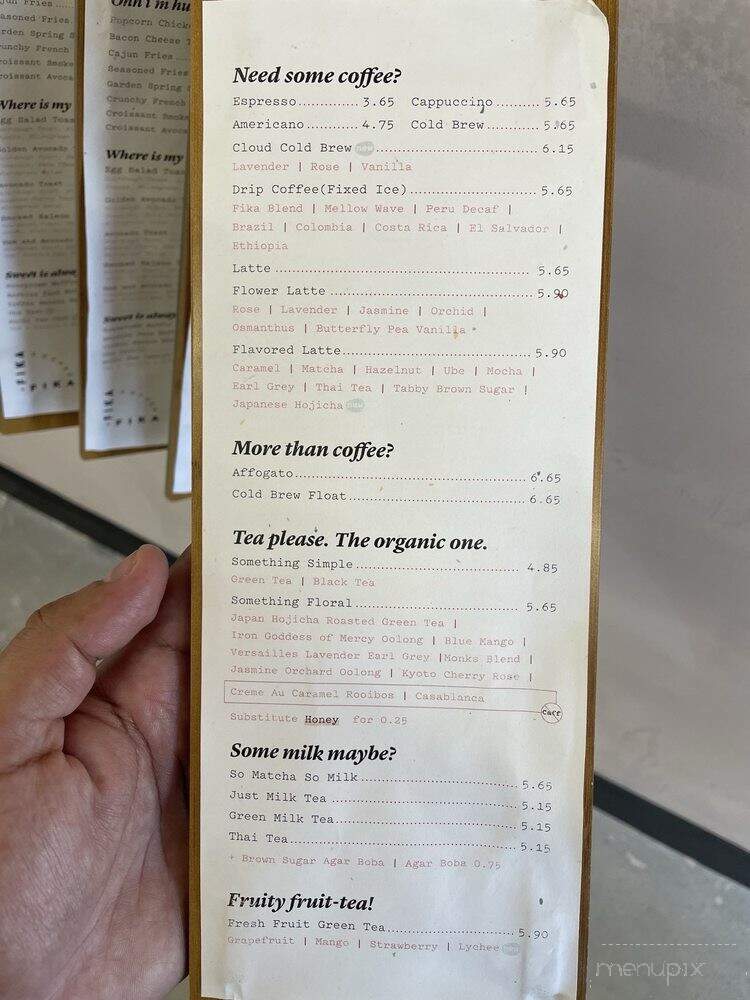 Fika Fika - Los Angeles, CA menu_pic