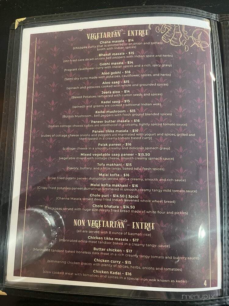 Art of Indian Cuisine - Chicago, IL menu_pic