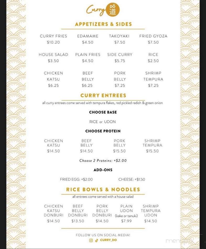Curry Do - Costa Mesa, CA menu_pic