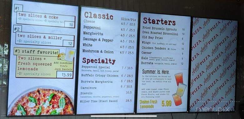 Andy's Pizza - Fairfax, VA menu_pic
