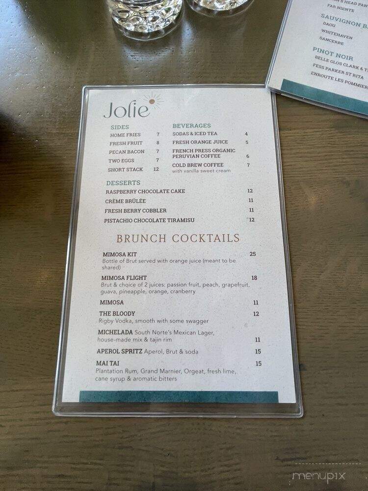 Jolie Restaurant & Rooftop - Huntington Beach, CA menu_pic