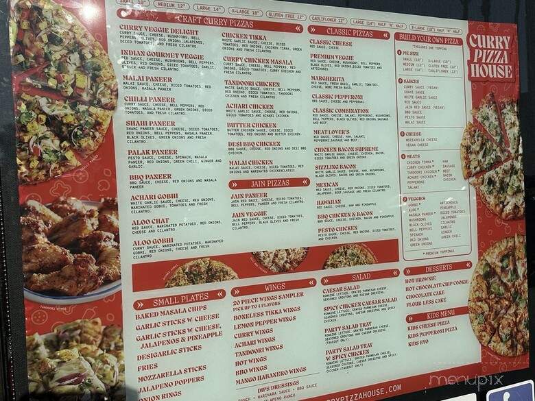 Curry Pizza House - Tustin, CA menu_pic