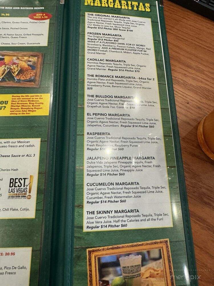 Hussong's Mexican Cantina - Henderson, NV menu_pic