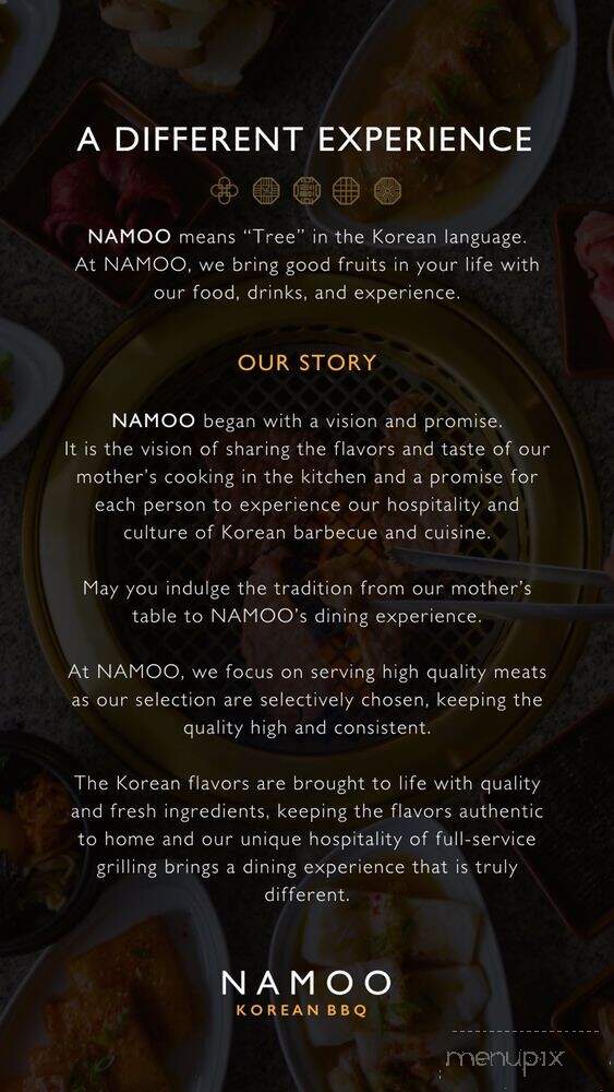 Namoo Korean BBQ - Marina Del Rey, CA menu_pic