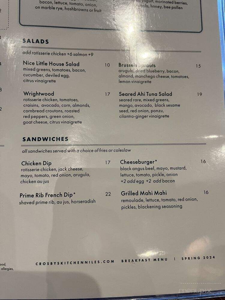 Crosby's Kitchen - Niles, IL menu_pic