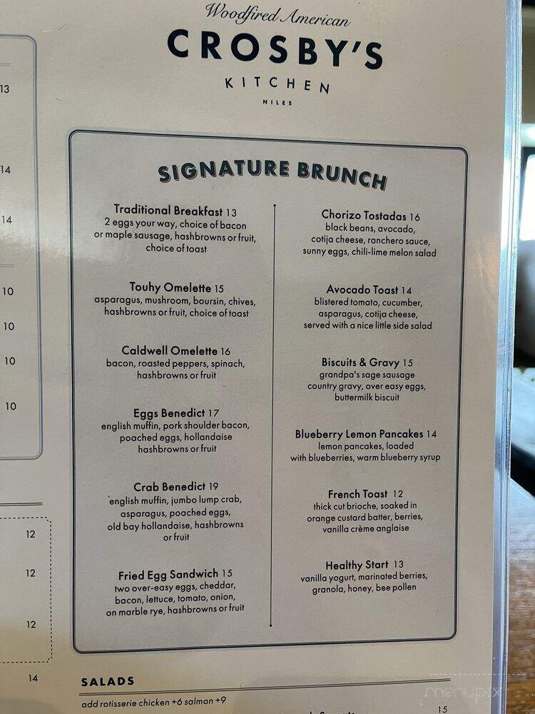 Crosby's Kitchen - Niles, IL menu_pic