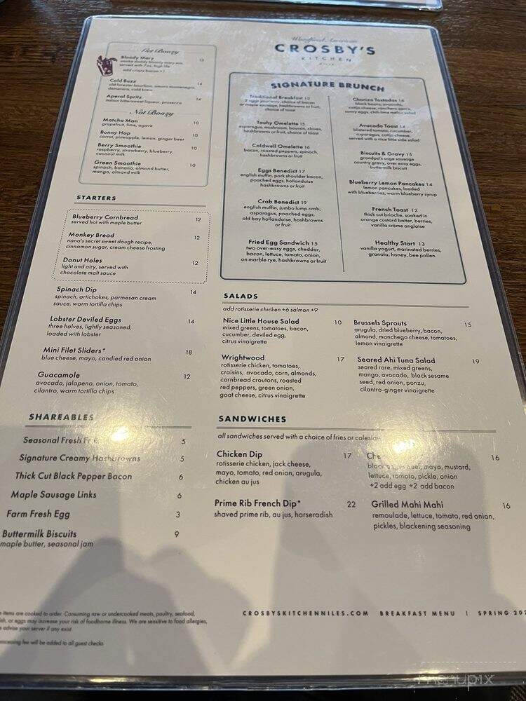 Crosby's Kitchen - Niles, IL menu_pic