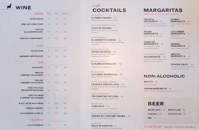 Perch Cantina - Richland, WA menu_pic