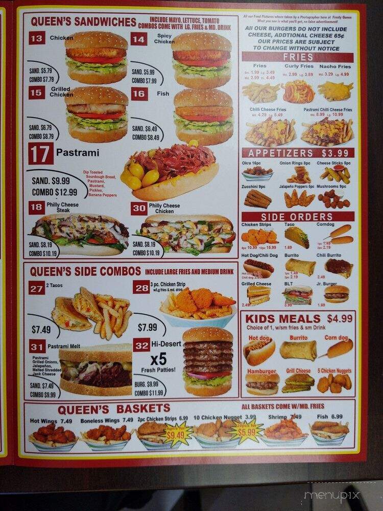 Queen Drive-IN - Victorville, CA menu_pic