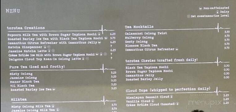 Torotea - Diamond Bar, CA menu_pic