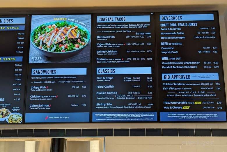 California Fish Grill - Costa Mesa, CA menu_pic