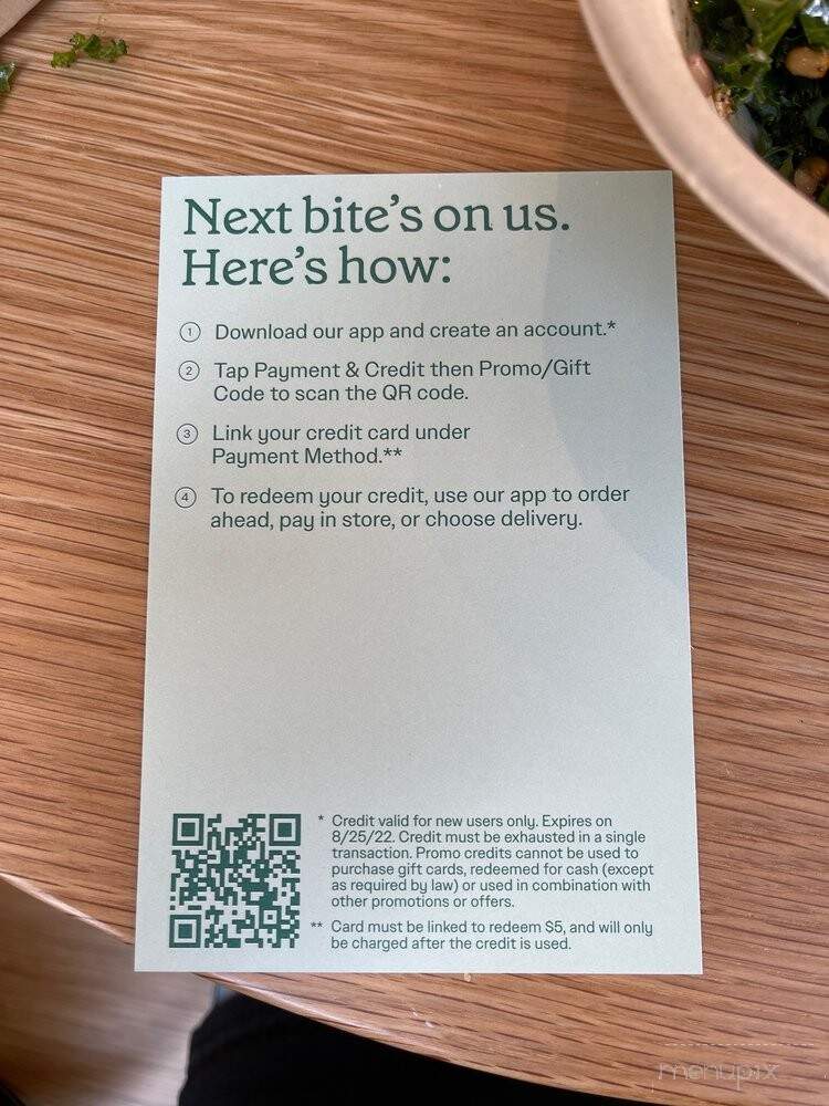 sweetgreen - Long Island City, NY menu_pic