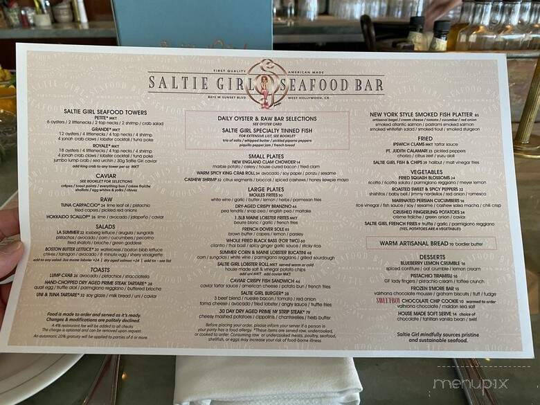 Saltie Girl - West Hollywood, CA menu_pic