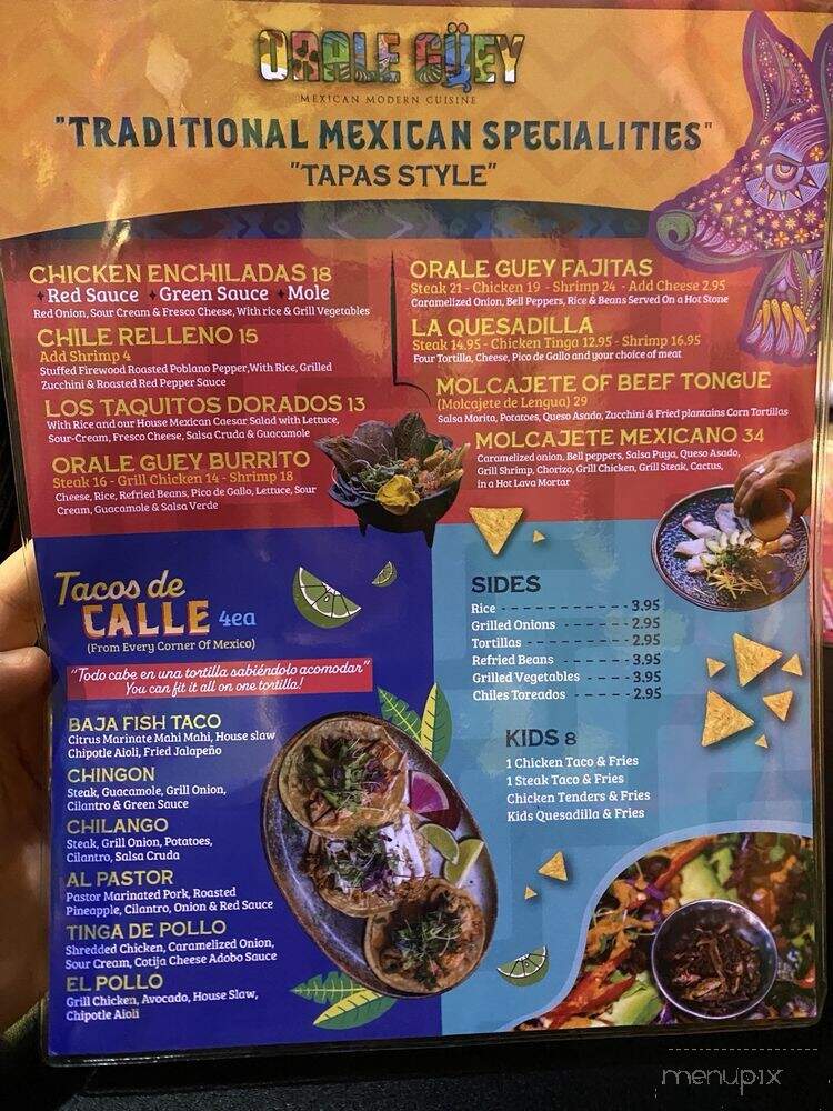 Orale Guey - Elmhurst, IL menu_pic