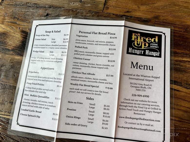 Hungry Hanger - Wiarton, ON menu_pic
