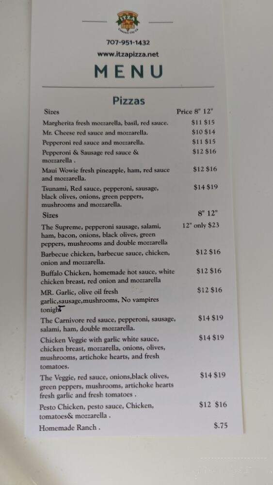 Itza Pizza - Crescent City, CA