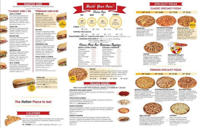 Giovanni's Pizza - Versailles, KY menu_pic