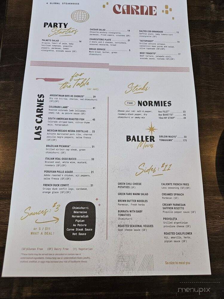 Carne RiNo - Denver, CO menu_pic