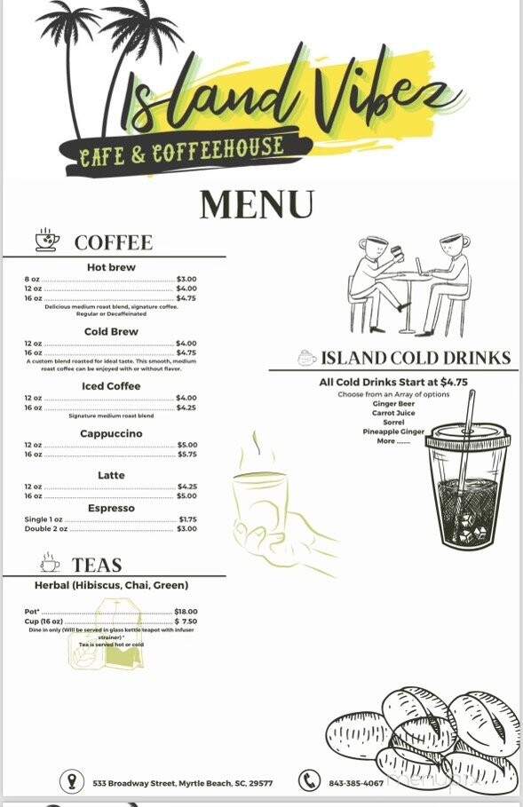 Island Vibez Cafe & Coffeehouse - Myrtle Beach, SC menu_pic