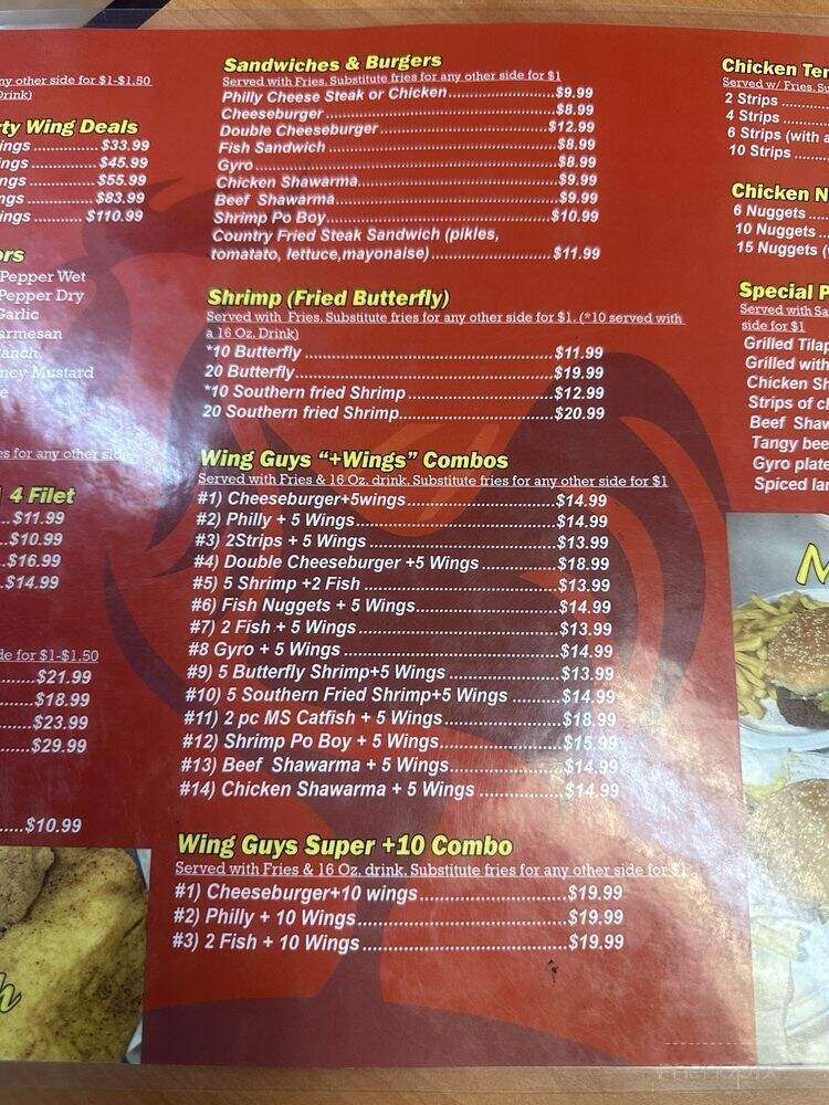 Wing Guys - Vicksburg, MS menu_pic