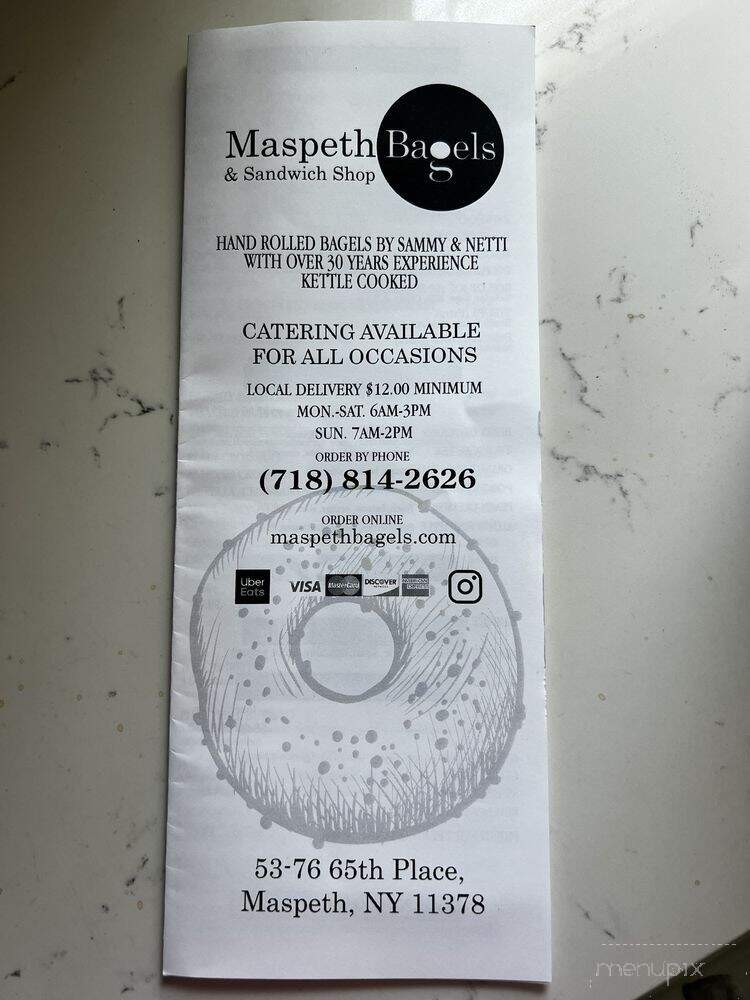 Maspeth Bagel and Sandwich Shop - Maspeth, NY menu_pic