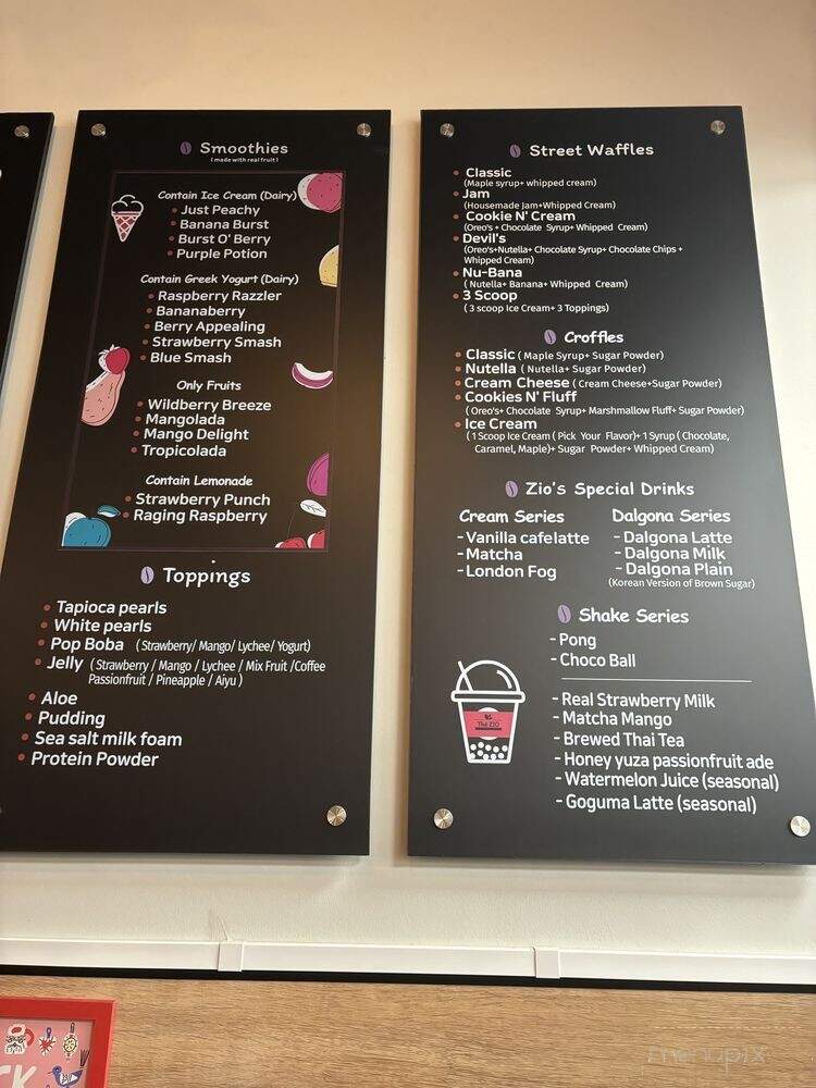 The Zio - Milltown, NJ menu_pic
