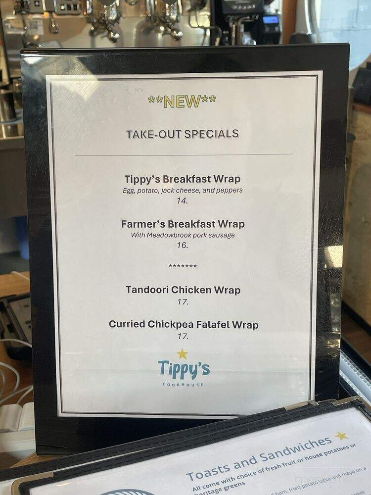 Tippys Cookhouse - Bowen Island, BC menu_pic