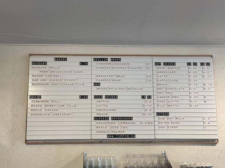 Tippys Cookhouse - Bowen Island, BC menu_pic